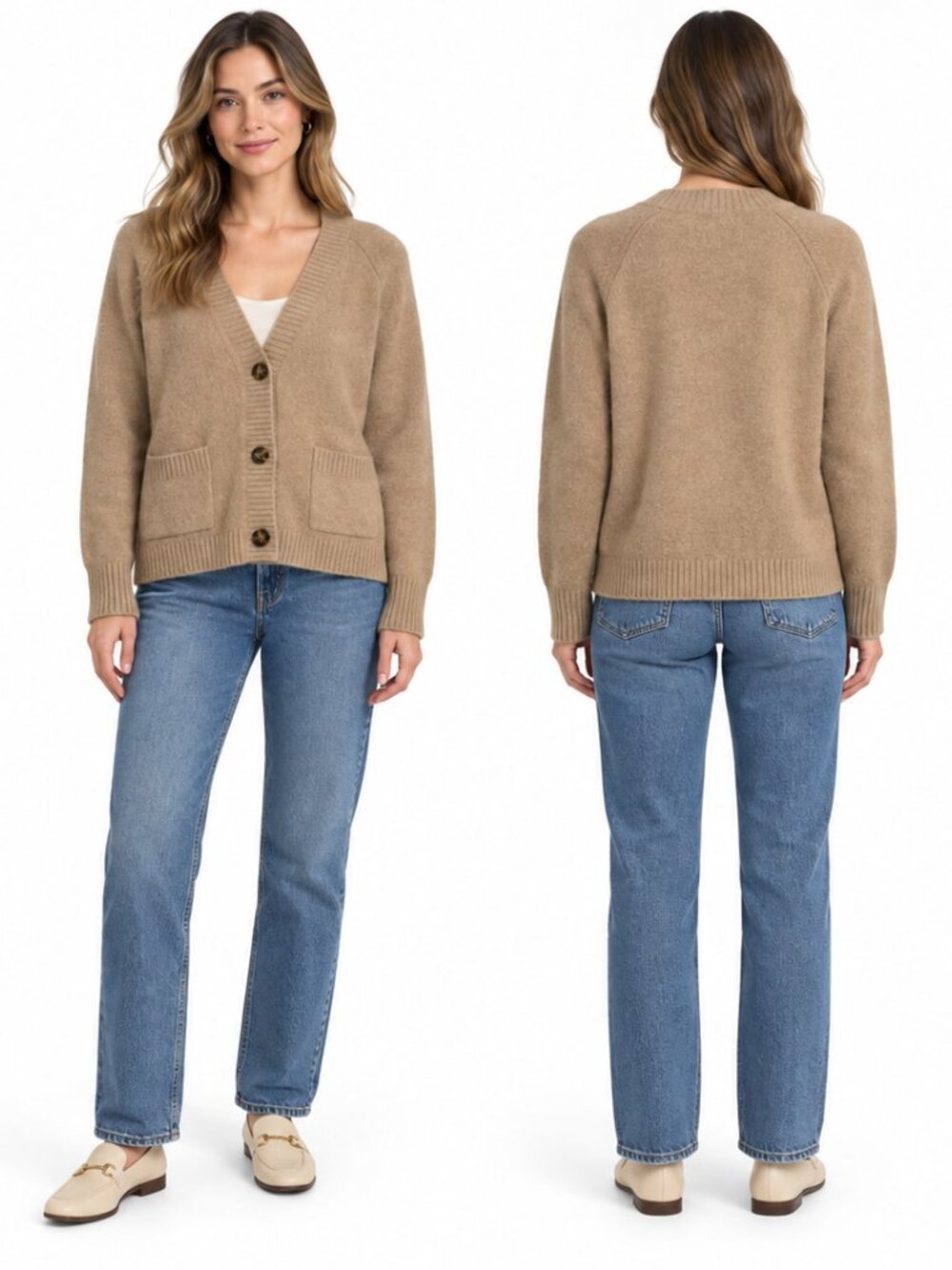 Women's Uniqlo Tan Cardigan Size Medium